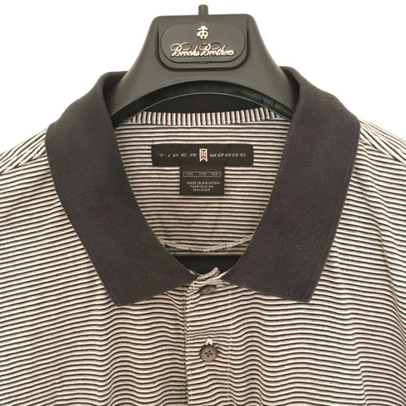 Nike Tiger Woods Collection Golf Polo Sz XXL Dorado Beach Golf Club black White - Picture 3 of 10